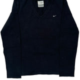 Nike Long Sleeve T-Shirt - Large Black Cotton