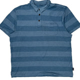 Patagonia Striped Polo Shirt - XL Blue Cotton