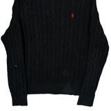 Polo By Ralph Lauren Cable Knit Sweater - XL Black Cotton
