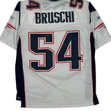 New England Patriots Reebok #54 Brusch Football Jersey - Large Navy Polyester