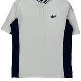 Levis Striped Polo Shirt - Large White Cotton