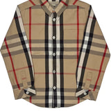 Age 6 Burberry Checked Shirt - XS Beige Cotton