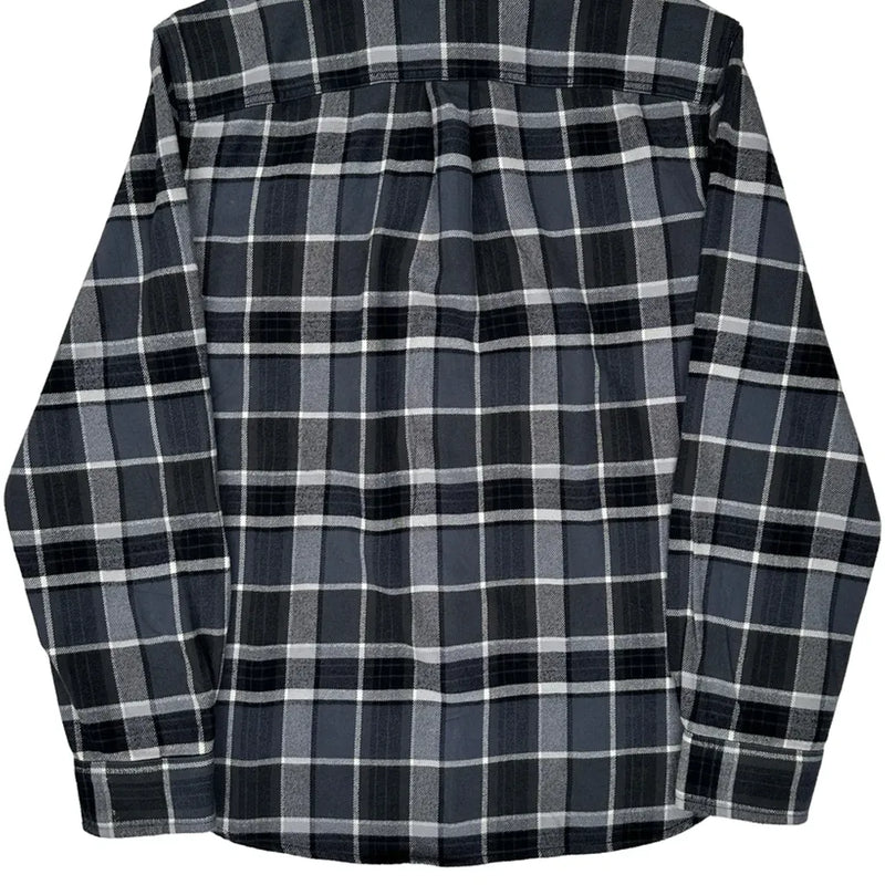 The North Face Checked Flannel Shirt - Large Black Cotton