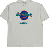 Single Stitch San Diego Hard Rock Cafe Graphic T-Shirt - Large White Cotton