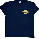 Russell Athletic Single Stitch T-Shirt - Large Navy Cotton