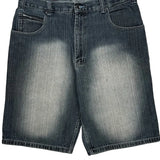 Paco Denim Shorts - 36W 11L Gray Cotton