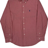 Ralph Lauren Checked Shirt - Medium White Cotton