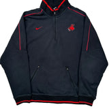Sports Team Logo Nike 1/4 Zip - XL Black Cotton Blend