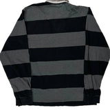 Charles River Apparel Striped Rugby Shirt - Large Black Cotton