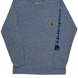 Age 7 Carhartt Long Sleeve T-Shirt - Small Gray Cotton