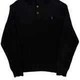 Polo By Ralph Lauren Sweater - Large Black Cotton