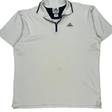 Adidas Polo Shirt - Large White Cotton