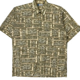 Unbranded Hawaiian Shirt - Medium Beige Cotton