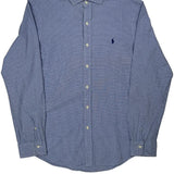 Polo By Ralph Lauren Slim Fit Shirt - Large Blue Cotton
