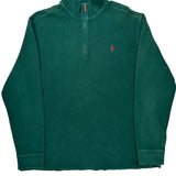 Polo By Ralph Lauren 1/4 Zip - XL Green Cotton