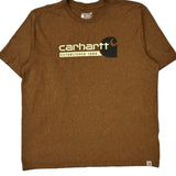 Carhartt Spellout T-Shirt - XL Brown Cotton