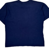 Adidas Graphic T-Shirt - Large Blue Cotton