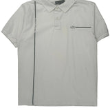 Armani Exchange Polo Shirt - Large White Cotton
