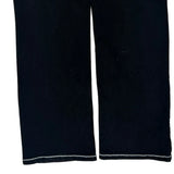 True Luck Contrast Stitch Jeans - 34W UK 12 Black Cotton Blend