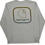 Carhartt Long Sleeve T-Shirt - Small Cream Cotton