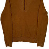 Carhartt 1/4 Zip - XS Brown Cotton