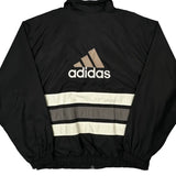 Adidas Windbreaker - Large Black Polyester