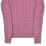 Ralph Lauren Cable Knit Sweater - Small Pink Cotton