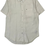 Tommy Hilfiger Short Sleeve Shirt - Medium Cream Linen