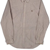 Ralph Lauren Striped Shirt - Medium Red Cotton