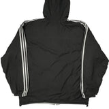 Adidas Striped Windbreaker - XL Black Polyester