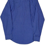 Regent Custom Fit Polo By Ralph Lauren Checked Shirt - Medium Blue Cotton