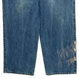 Johnny Blaze Graphic Jeans - 36W 33L Blue Cotton