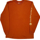 Carhartt Long Sleeve T-Shirt - Large Orange Cotton