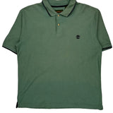 Timberland Polo Shirt - Large Green Cotton