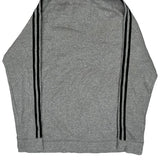 Adidas Hoodie - Large Grey Cotton Blend