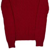Ralph Lauren Sport Cable Knit Sweater - Large Red Cotton