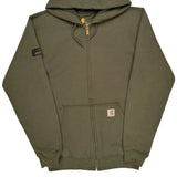 Original Fit Carhartt Hoodie - Small Green Cotton