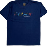 Age 10-12 Prairie Mountain Graphic T-Shirt - Medium Blue Cotton