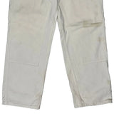 Carhartt Double Knee Carpenter Trousers - 32W 30L White Cotton