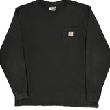 Carhartt Long Sleeve T-Shirt - XL Black Cotton