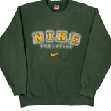 Nike Spellout Sweatshirt - Large Green Cotton