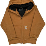 Age 7-8 Carhartt Jacket - Small Brown Cotton