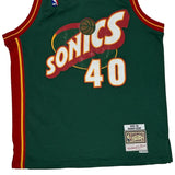 Age 14-16 Seattle Supersonics Mitchell & Ness #40 Kemp Jersey - Large Red Polyester
