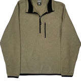 Nike Acg Fleece 1/4 Zip - Large Beige Polyester