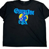 Country Jam USA Anvil Single Stitch T-Shirt - XL Black Cotton