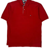 Tommy Hilfiger Polo Shirt - Medium Red Cotton