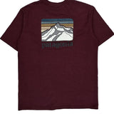 Mountain Graphic Patagonia Graphic T-Shirt - Small Burgundy Cotton