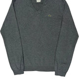 Lacoste V-Neck Sweater - Medium Gray Cotton