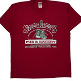 Fruit Of The Loom Single Stitch T-Shirt - XL Red Cotton