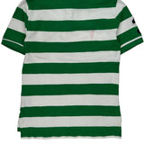 Age 10-12 Polo By Ralph Lauren Striped Polo Shirt - Medium Green Cotton